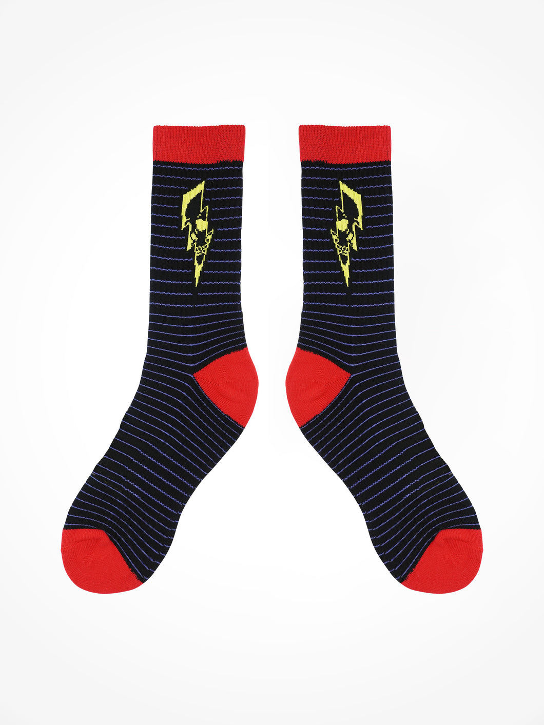 Red Striped Lightening Bold Socks